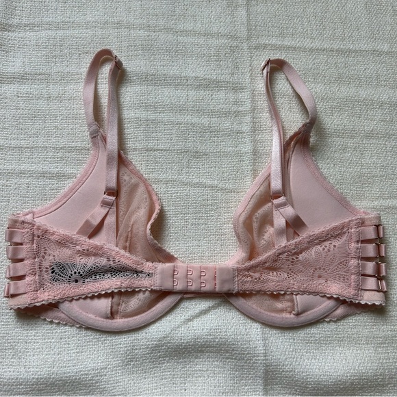 Victoria's Secret Pink Unlined Strappy Lace Bra 32D - Picture 2 of 3